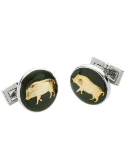 Boutons de manchettes sanglier Laksen