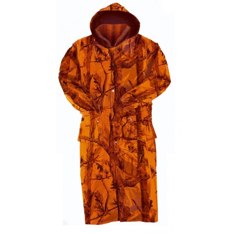 Manteau de pluie long imperméable camo orange Treeland - 15998
