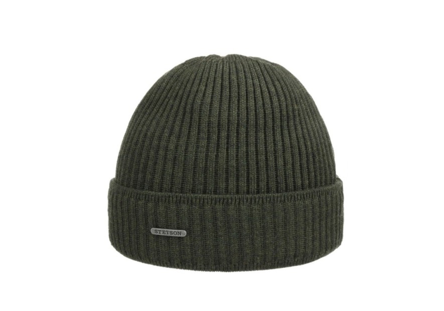 Bonnet Stetson mérinos vert