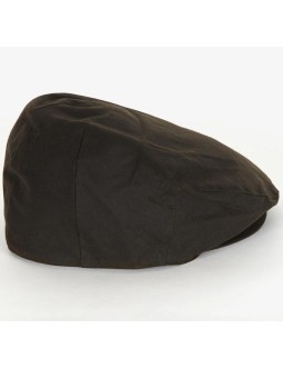 Casquette Barbour en coton huilé vert olive