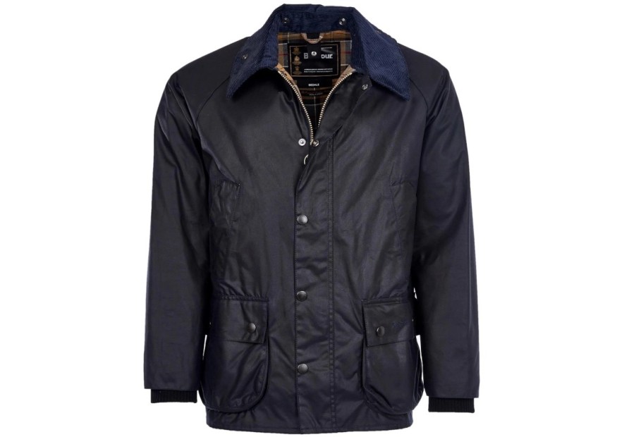 Veste huilée Barbour Bédale bleu navy