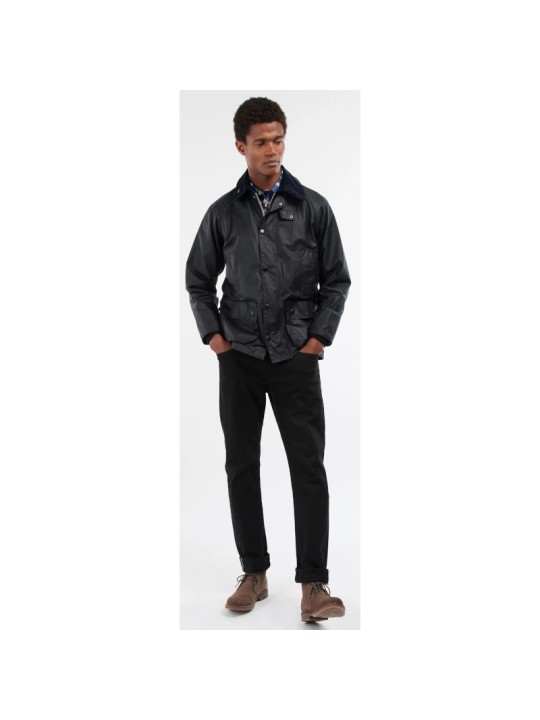 Veste huilée Barbour Bédale bleu navy