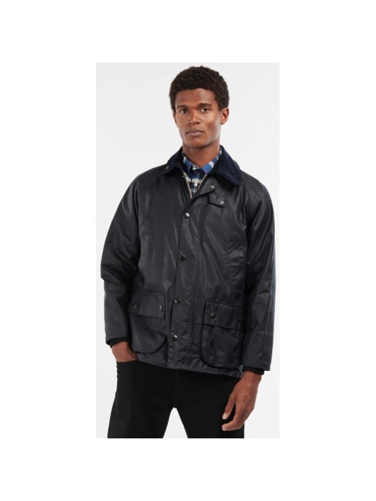 Veste huilée Barbour Bédale bleu navy