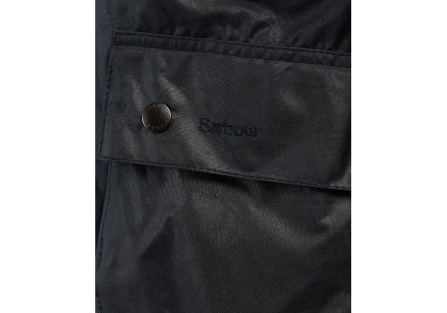 Veste huilée Barbour Bédale bleu navy