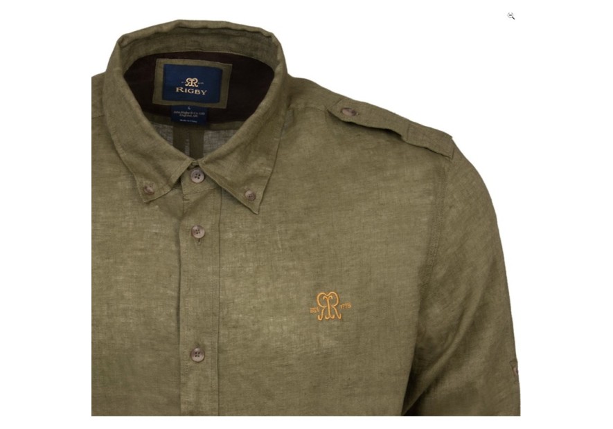 Chemise Rigby en lin vert
