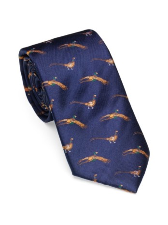 Cravate faisan Laksen marine