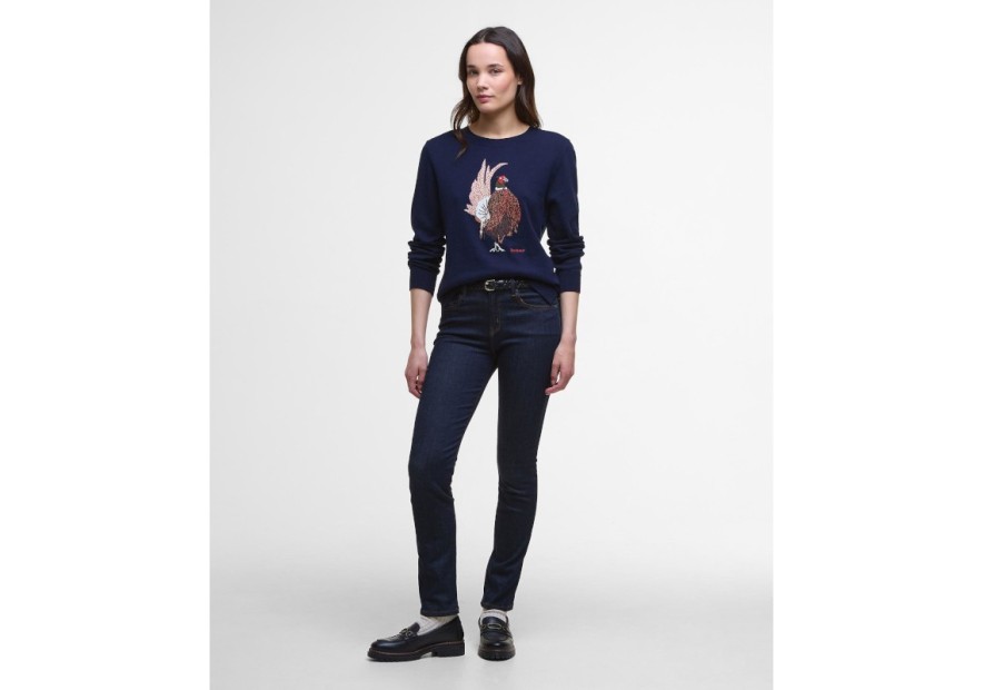 Pull femme Barbour Homeswood faisan marine
