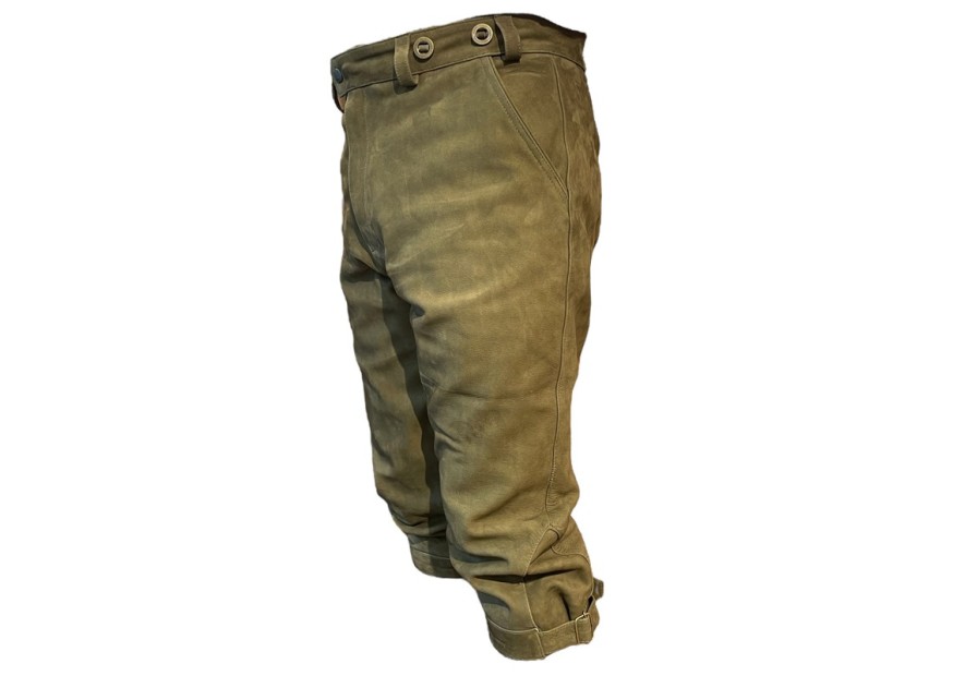 Knickers en cuir de buffle kaki