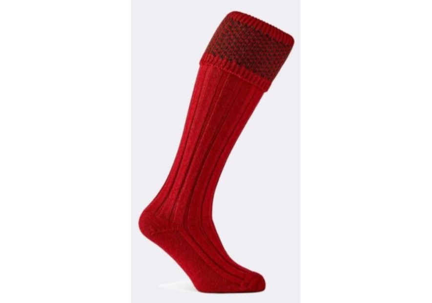 Chaussettes Pennine Penrith rouge et verte