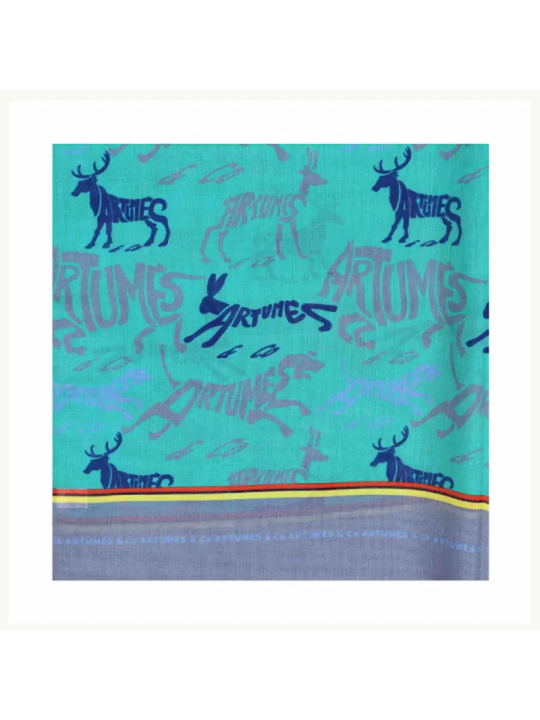 Tourdesoi Artumès classic Calligranimaux émeraude gris