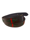 Ceinture argentine cuir tressé rouge et vert | Passion Campagne