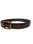 Ceinture argentine cuir tressé rouge et vert | Passion Campagne