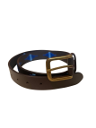 Ceinture argentine cuir tressé bleu| Passion Campagne