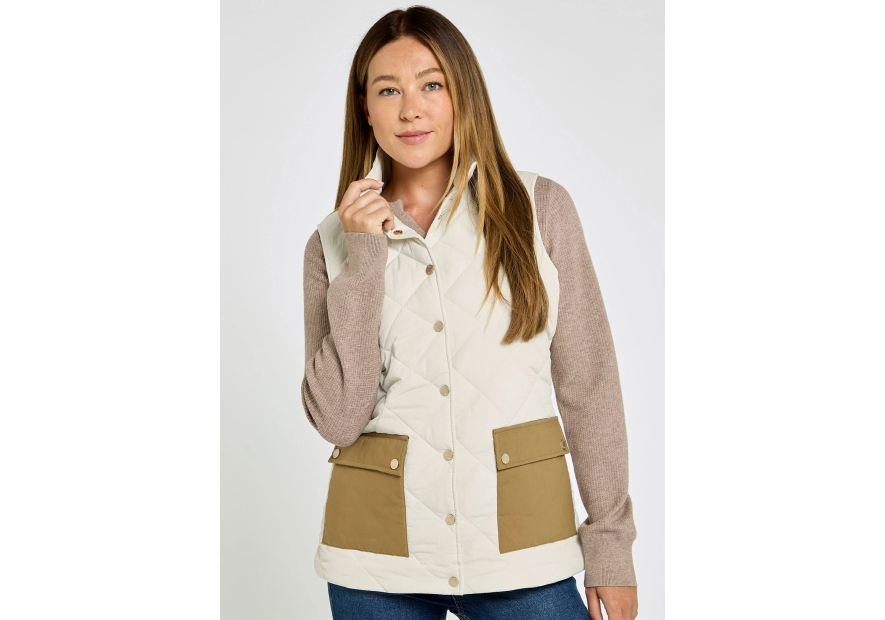 Gilet avec poches en coton ciré Clashmore - Dubarry