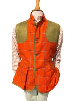 Gilet de Chasse Berry en Tweed Kaki – Exclusivité Passion Campagne