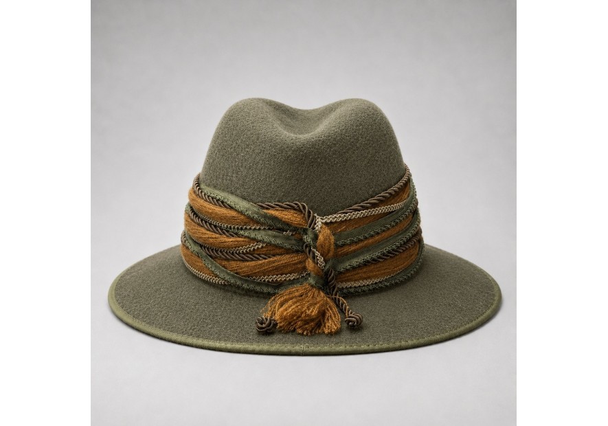 Chapeau Feutre Poil Lapin Kaki Femme - BITTNER