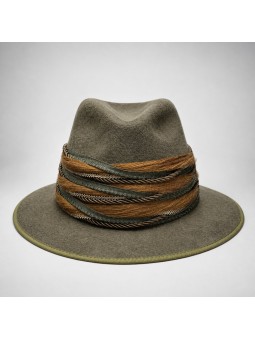 Chapeau Feutre Poil Lapin Kaki Femme - BITTNER