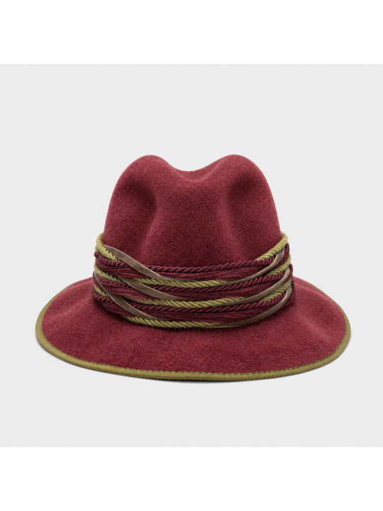 Chapeau Feutre Poil Lapin Bordeaux Femme - BITTNER