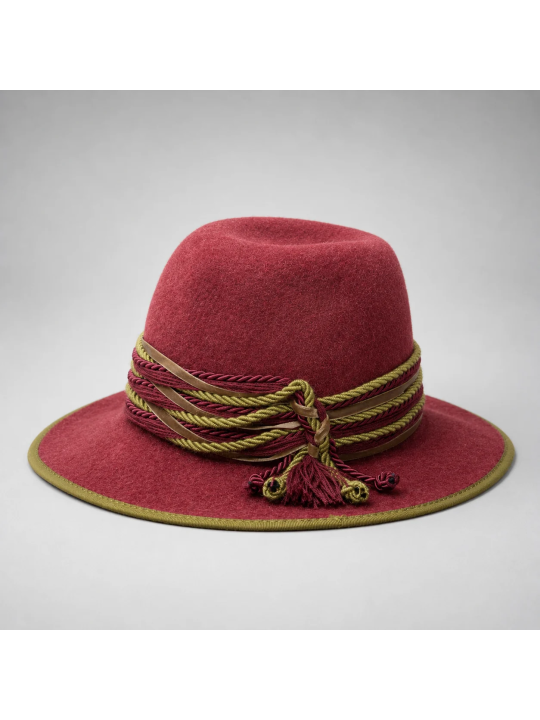 Chapeau Feutre Poil Lapin Bordeaux Femme - BITTNER