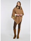 Poncho en tweed Silverfir Camel Twill - Dubarry