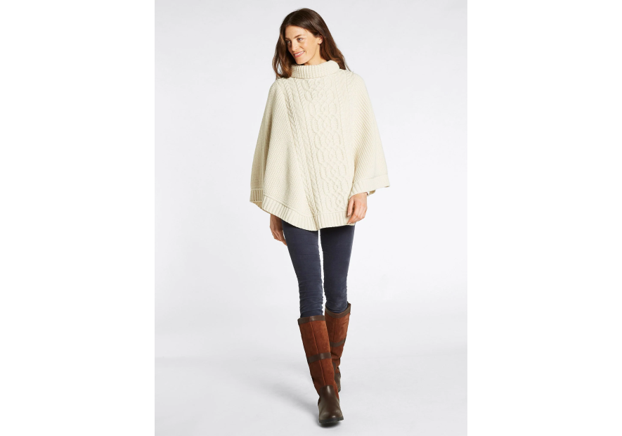 Poncho en laine Mérinos Kilronan - Dubarry
