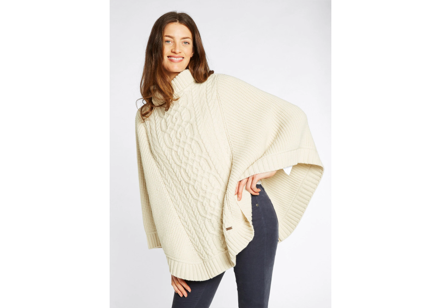 Poncho en laine Mérinos Kilronan - Dubarry