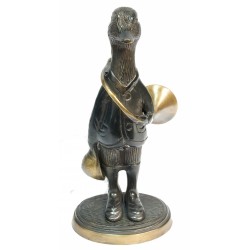 Bronze humoristique : canard veneur