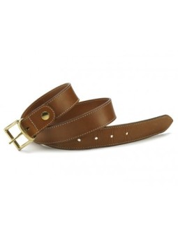 Ceinture en cuir antique naturel Alexandre Mareuil